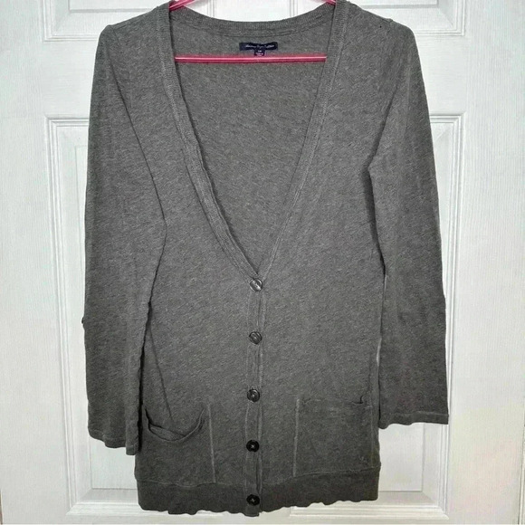 American Eagle Outfitters Cardigan  Long Grey Size Small - Picture 1 of 16